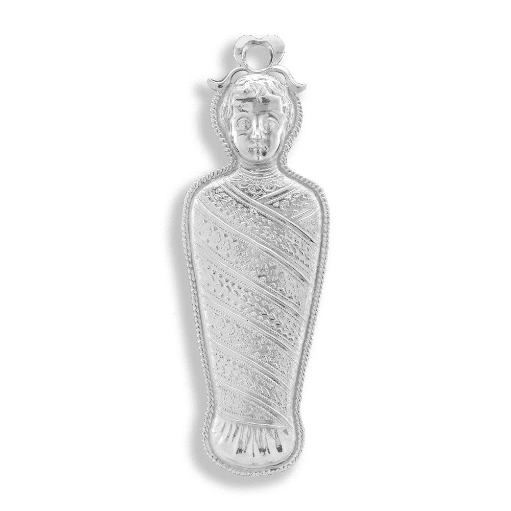 Ex Voto in Metallo per Grazia Ricevuta Bambino in Fasce 15 Centimetri