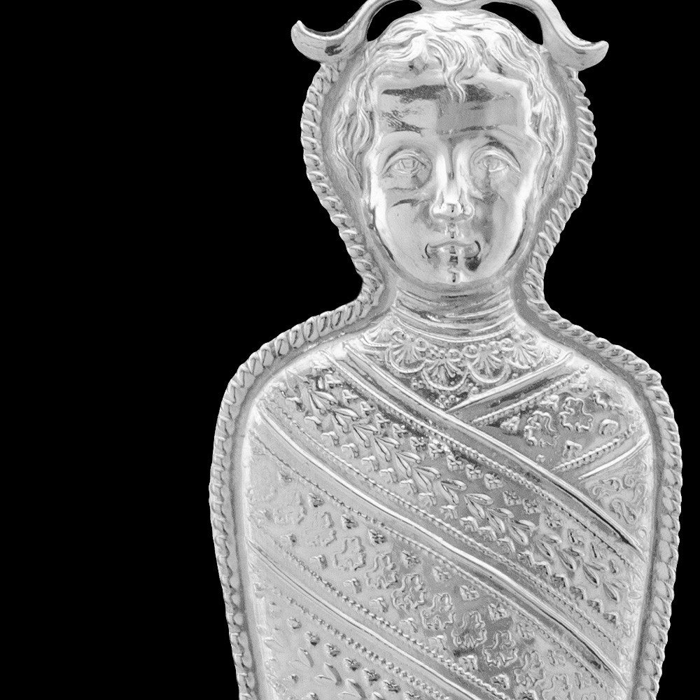 Ex Voto in Metallo per Grazia Ricevuta Bambino in Fasce 15 Centimetri