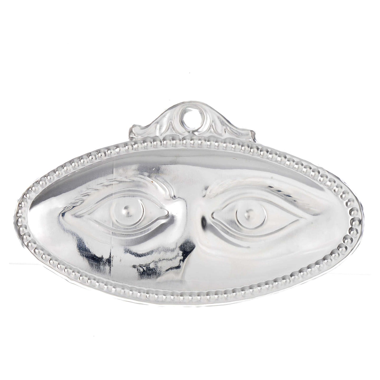 Ex Voto in Metallo per Grazia Ricevuta Occhi 8,5 × 4,5 Centimetri