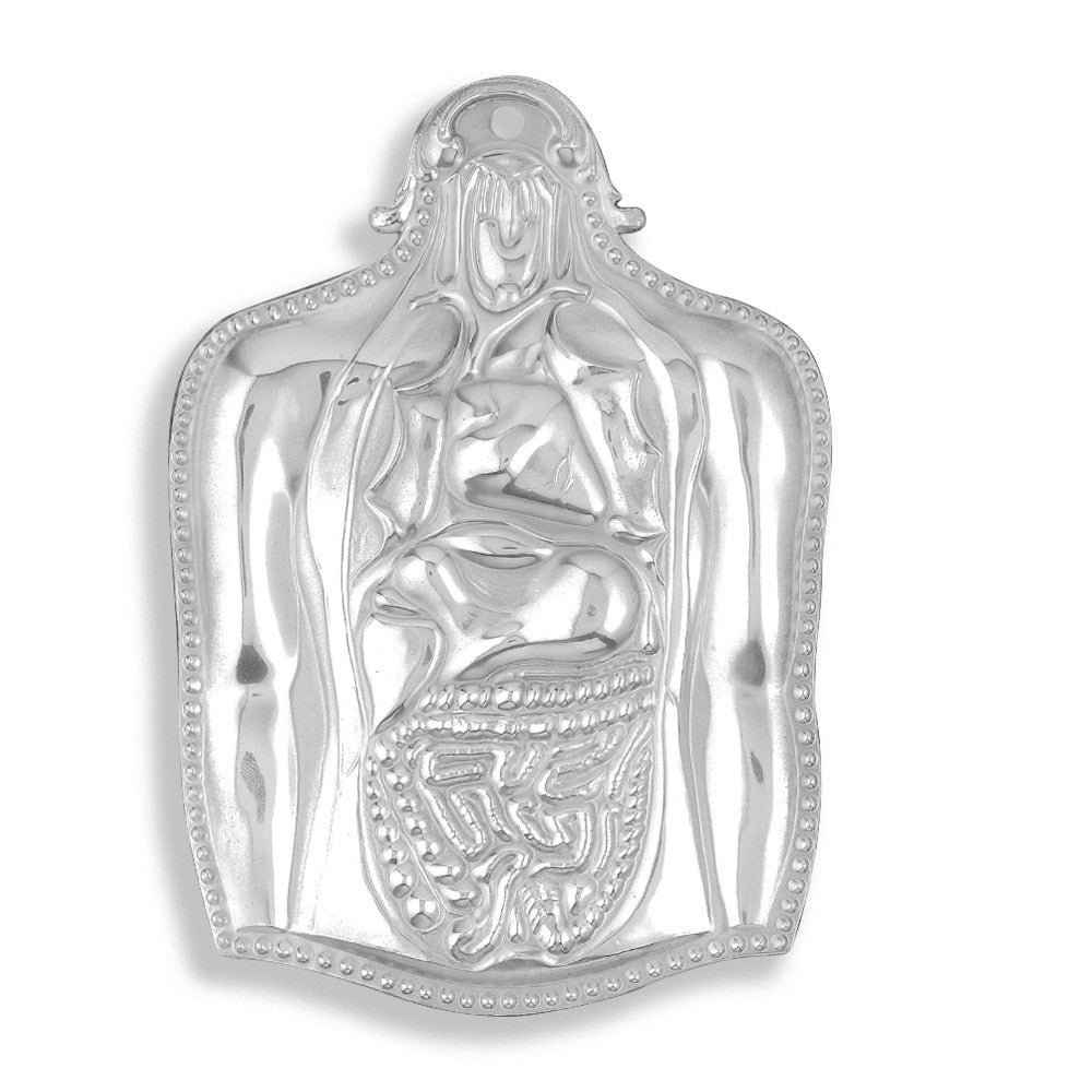 Ex Voto in Metallo per Grazia Ricevuta Stomaco 17 x 12 Centimetri