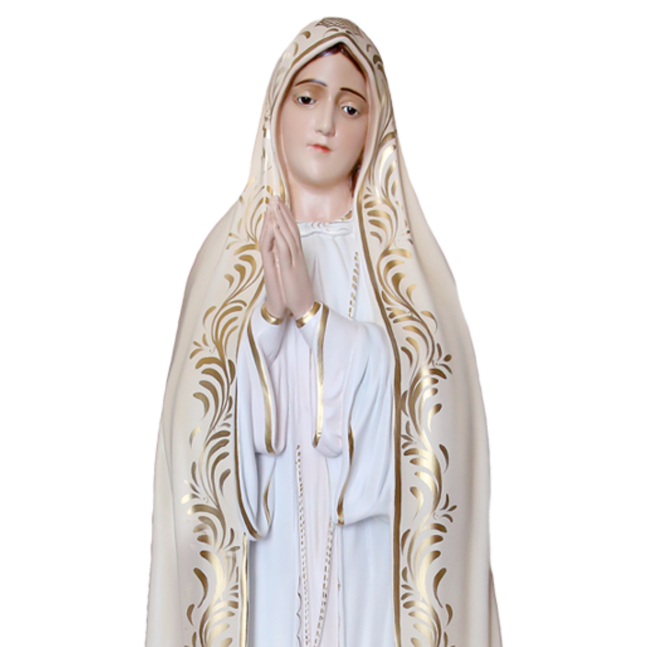 Statua Madonna Fatima Decoro Ricco 120 cm in Resina