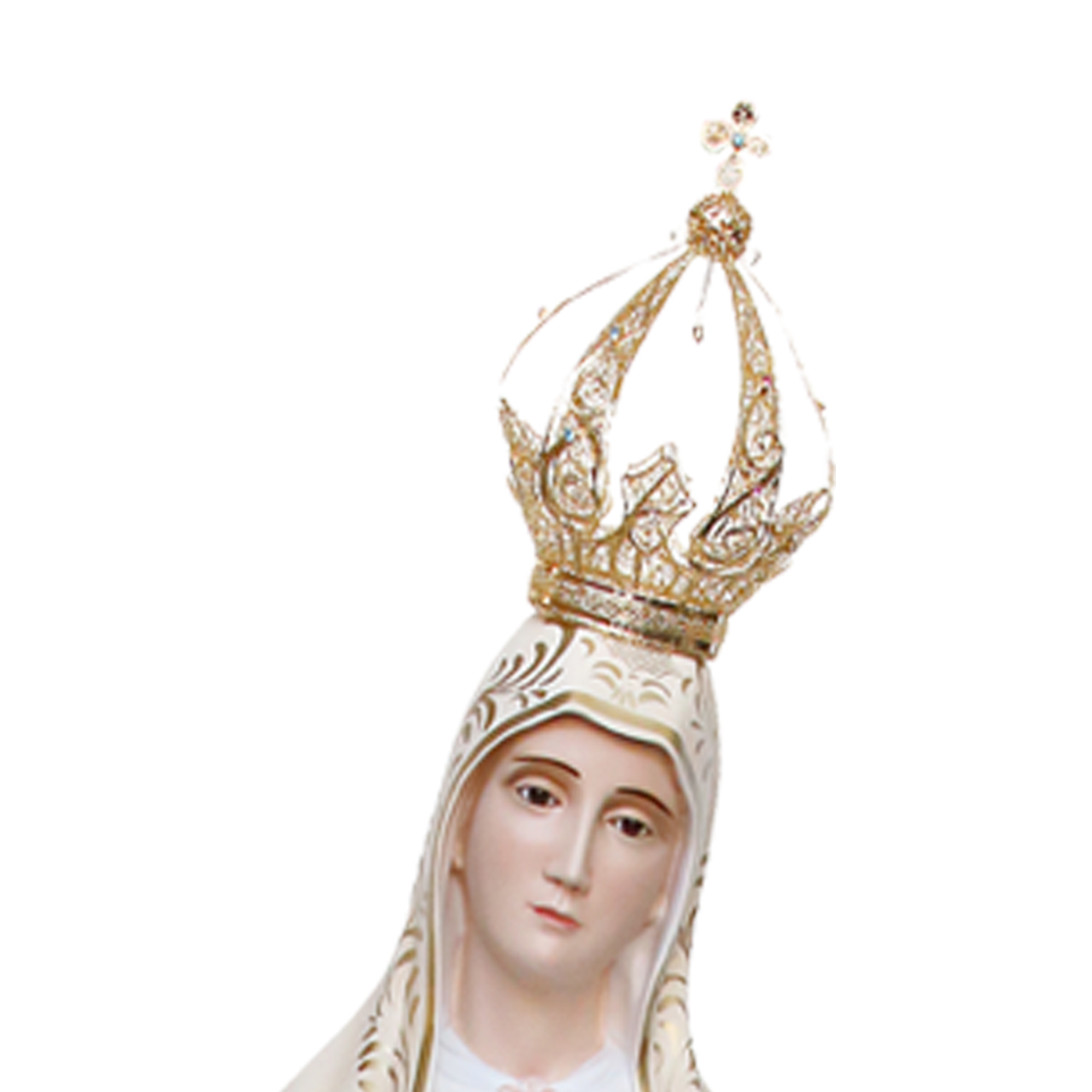 Statua Madonna Fatima con Corona 180 cm in Vetroresina