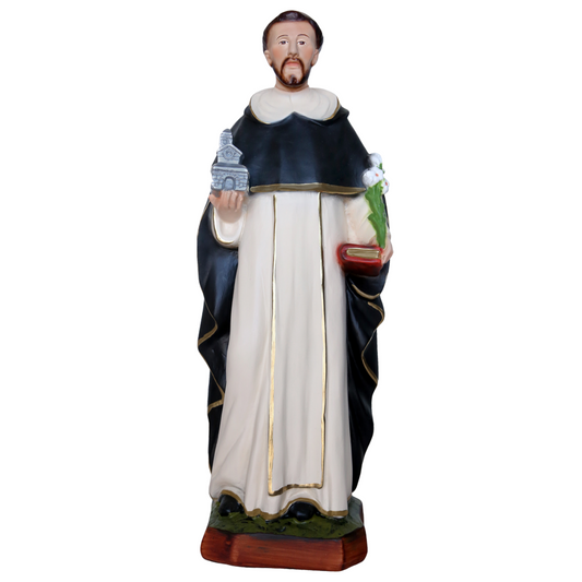 Statua San Domenico Guzman 40 cm in Resina
