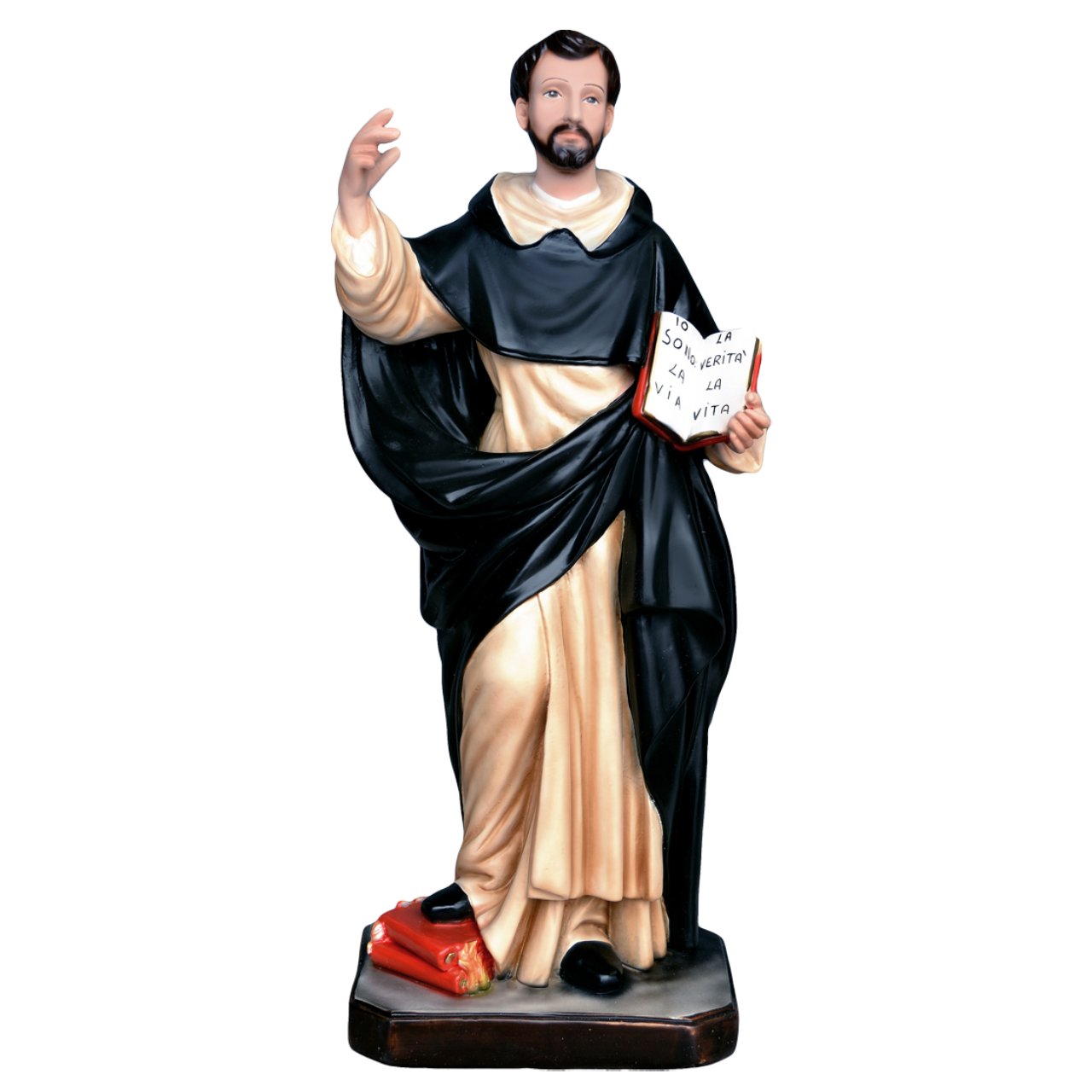 Statua San Domenico Guzman 55 cm in Resina