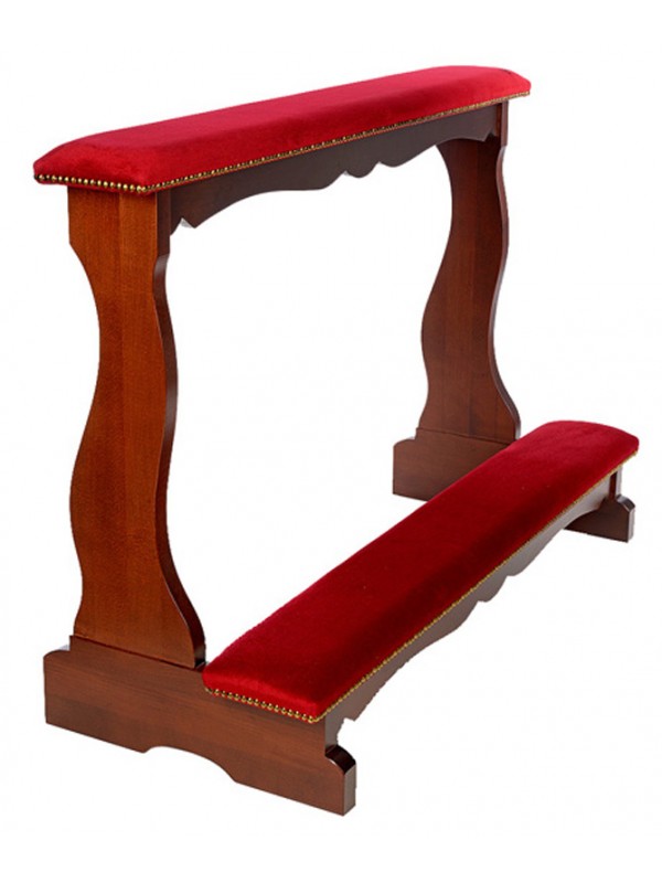 Inginocchiatoio Sposi in Legno e Rivestito di Rosso
