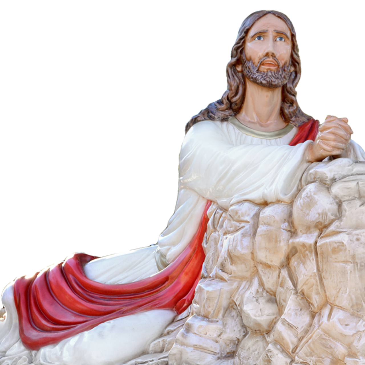 Statua Gesù Jetsemani 115x230 cm in Vetroresina