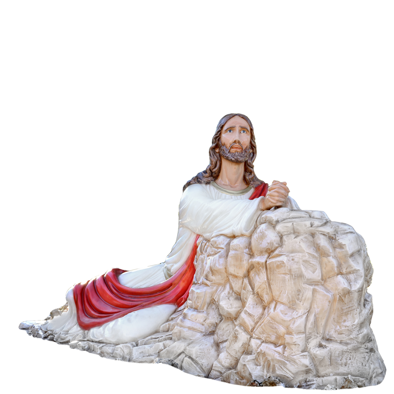 Statua Gesù Jetsemani 115x230 cm in Vetroresina
