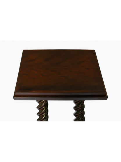 Leggio a Due Colonne in Legno Noce Altezza 130 Centimetri