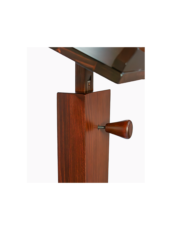 Leggio a Colonna in Legno Noce Massello Altezza 130 Centimetri