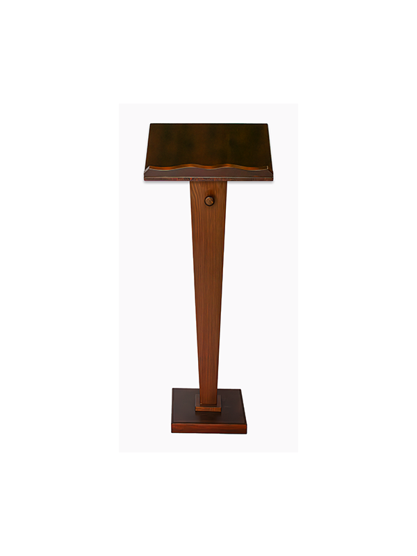 Leggio a Colonna in Legno Noce Massello Altezza 130 Centimetri
