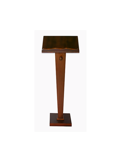 Leggio a Colonna in Legno Noce Massello Altezza 130 Centimetri