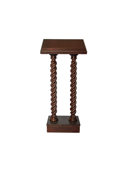 Leggio a Due Colonne in Legno Noce Altezza 130 Centimetri
