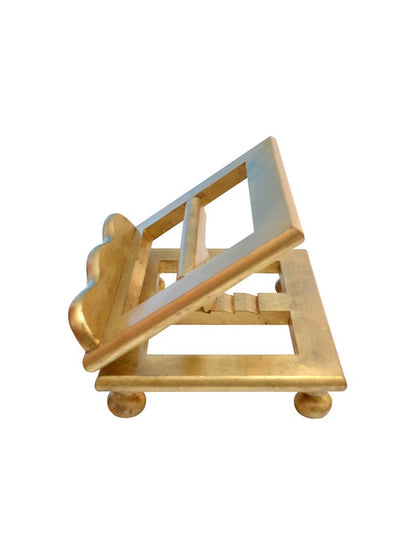 Leggio da Tavolo in Legno Decorato Foglia Oro 20x25 Centimetri