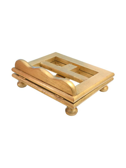 Leggio da Tavolo in Legno Decorato Foglia Oro 20x25 Centimetri