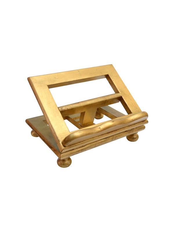 Leggio da Tavolo in Legno Decorato Foglia Oro 20x25 Centimetri