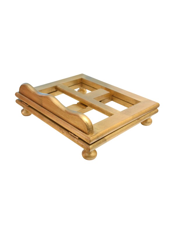 Leggio da Tavolo in Legno Decorato Foglia Oro 25x30 Centimetri