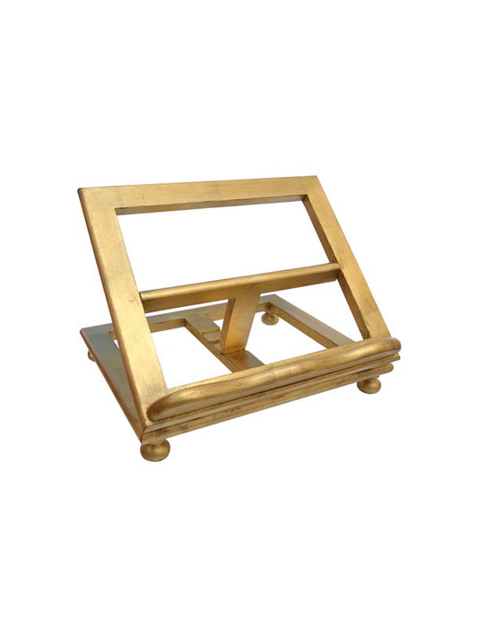 Leggio da Tavolo in Legno Decorato Foglia Oro 30x35 Centimetri