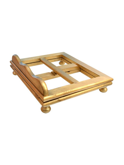 Leggio da Tavolo in Legno Decorato Foglia Oro 30x35 Centimetri