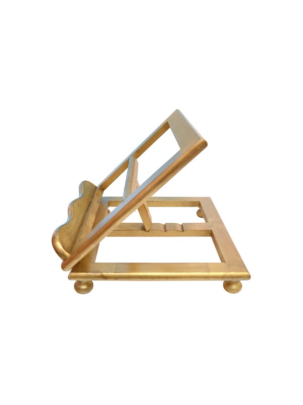 Leggio da Tavolo in Legno Decorato Foglia Oro 30x35 Centimetri