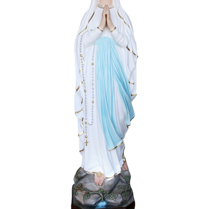 Statua Madonna Lourdes 180 cm in Vetroresina