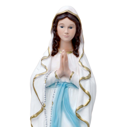 Statua Madonna Lourdes 30 cm in Resina Piena