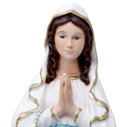 Statua Madonna Lourdes 30 cm in Resina Piena