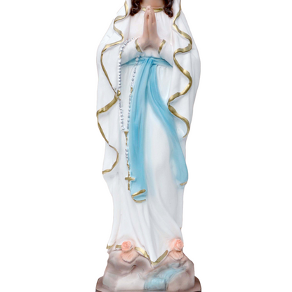 Statua Madonna Lourdes 30 cm in Resina Piena