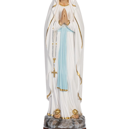 Statua Madonna Lourdes 31 cm in Resina Piena