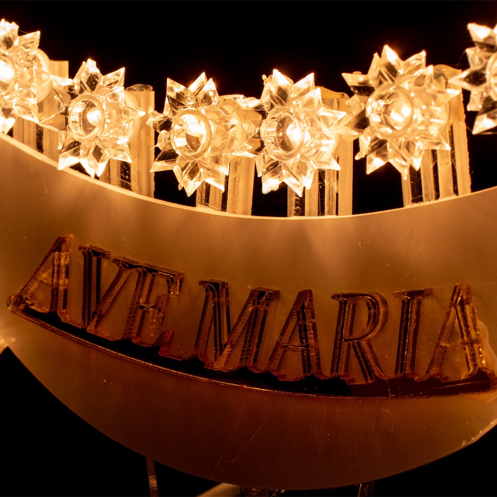 Lumiera Luminosa "Ave Maria" in Plexiglass 25 x 21 Centimetri
