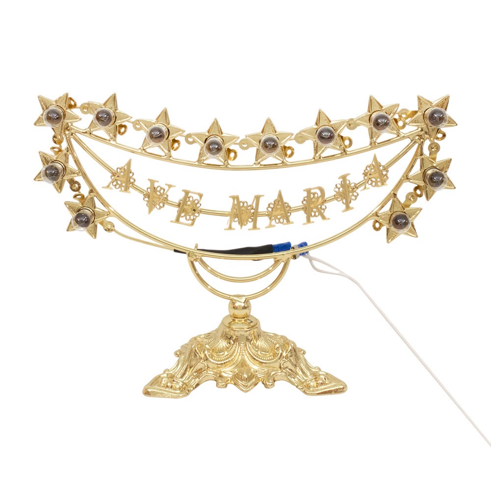 Lumiera Luminosa "Ave Maria" in Ottone 15 x 25 Centimetri
