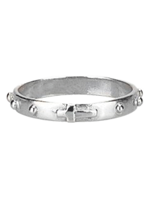 Anello Rosario con Croce in Argento con Astuccio
