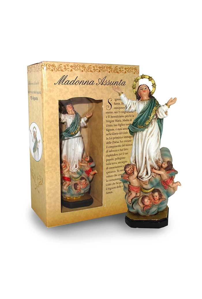 Statuetta in Confezione Regalo Madonna Assunta in Cielo 12 Centimetri