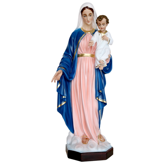 Statua Madonna con Bambino 110 cm in Resina