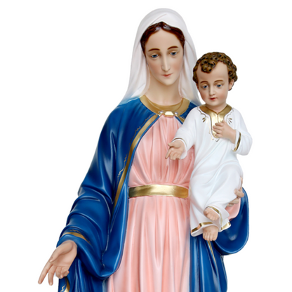 Statua Madonna con Bambino 110 cm in Resina