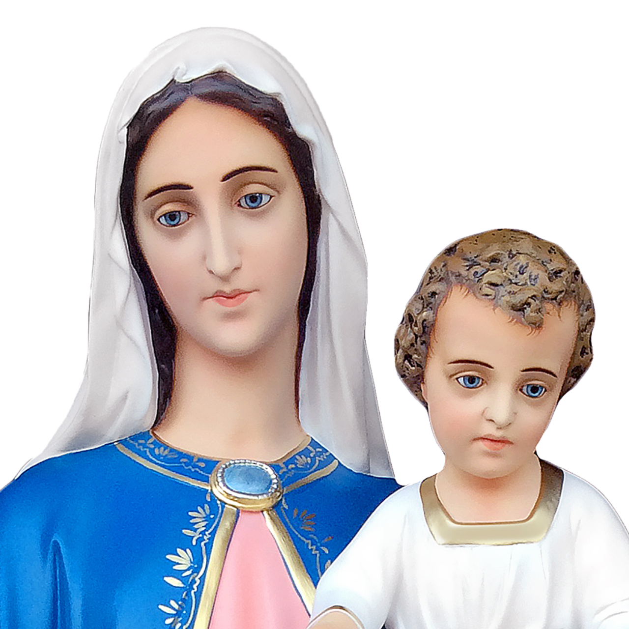 Statua Madonna con Bambino 160 cm in Vetroresina