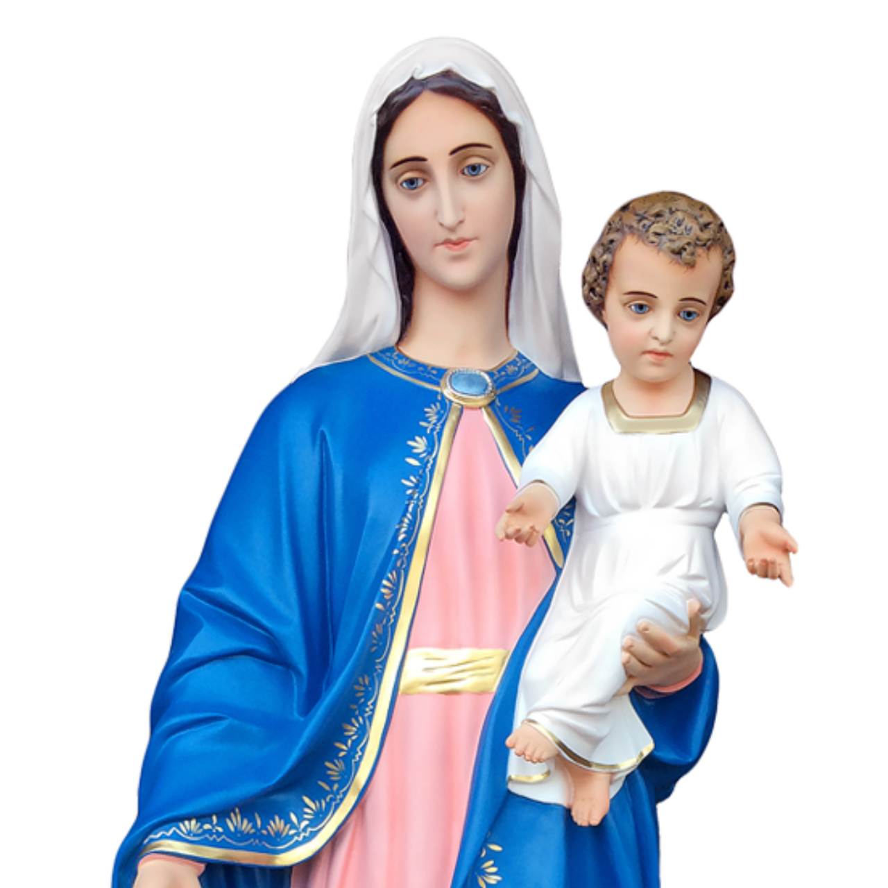 Statua Madonna con Bambino 160 cm in Vetroresina