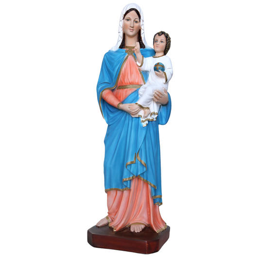 Statua Madonna con Bambino 65 cm in Resina