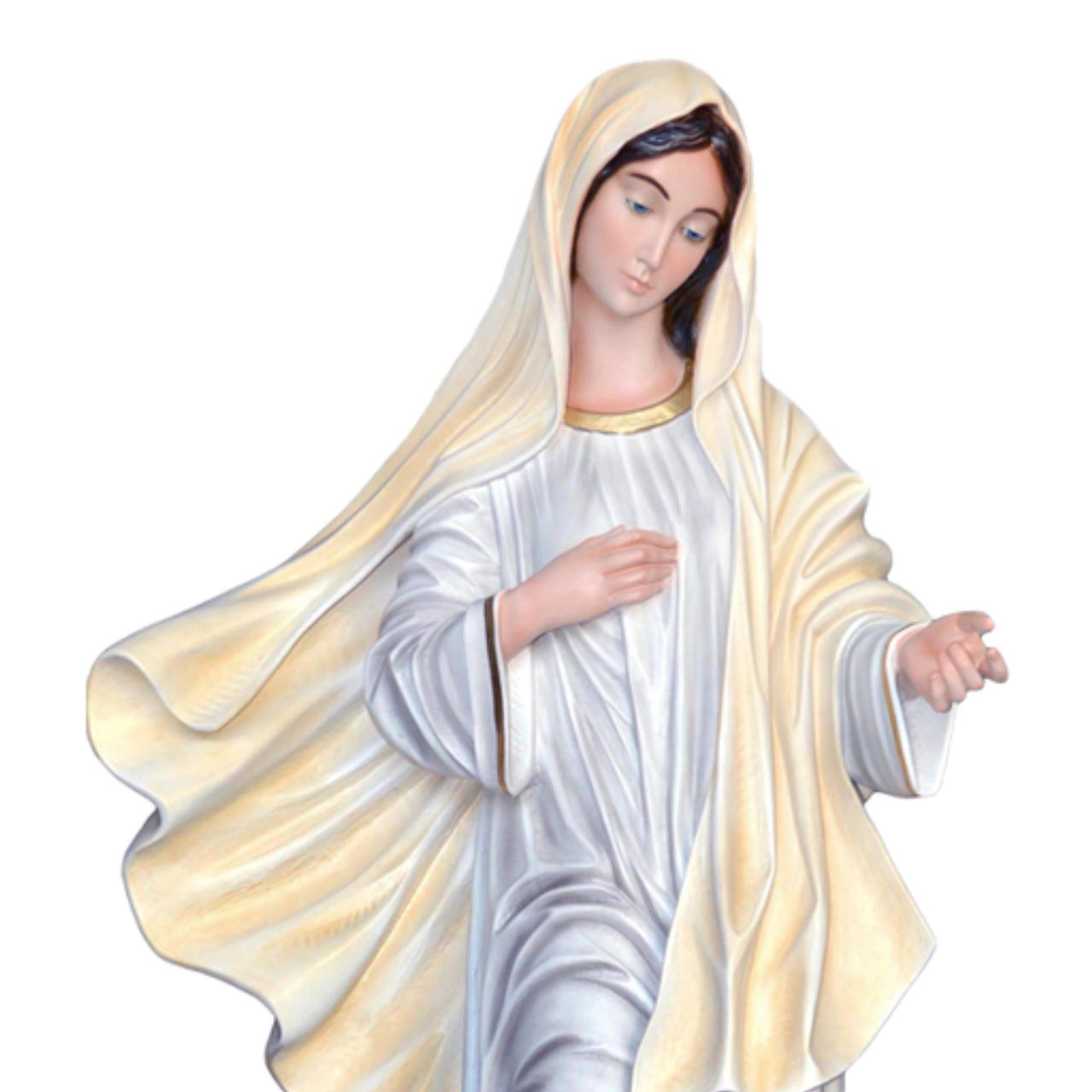 Statua Madonna Medjugorje 130 cm in Vetroresina
