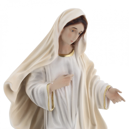 Statua Madonna Medjugorje 30 cm in Resina Piena
