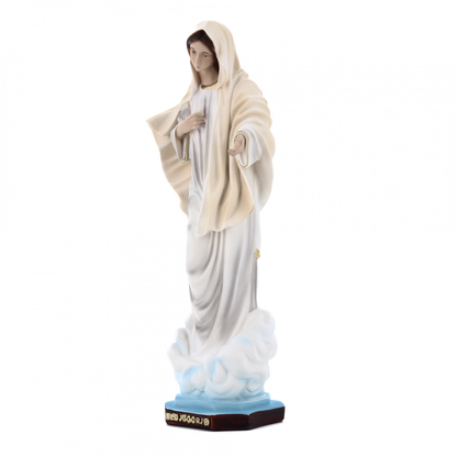 Statua Madonna Medjugorje 30 cm in Resina Piena