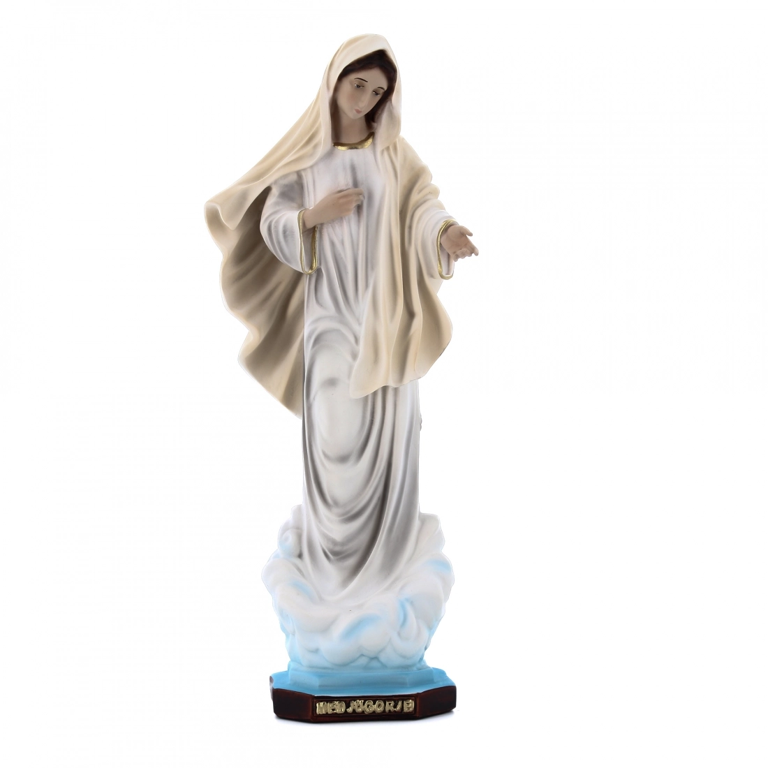 Statua Madonna Medjugorje 30 cm in Resina Piena