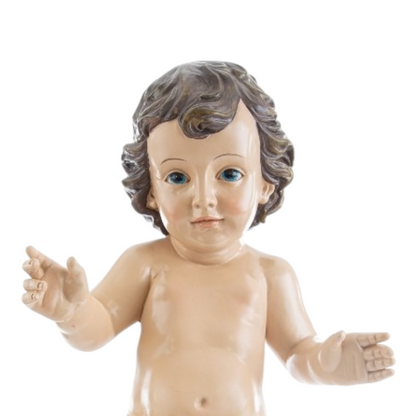 Gesù Bambino in Resina Dipinto a Mano 30 Centimetri