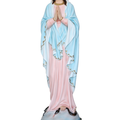 Statua Madonna Miracolosa Mani Giunte 105 cm in Resina