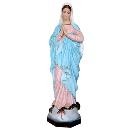 Statua Madonna Miracolosa Mani Giunte 135 cm in Resina