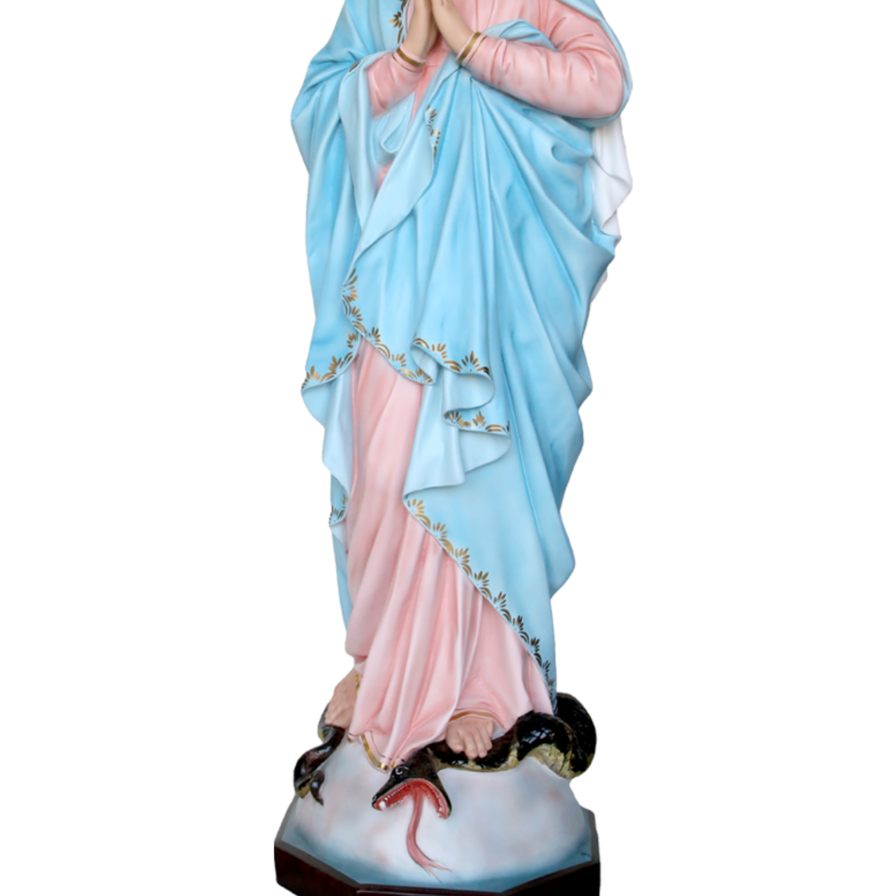 Statua Madonna Miracolosa Mani Giunte 135 cm in Resina