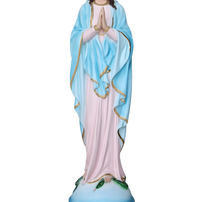 Statua Madonna Miracolosa Mani Giunte 60 cm in Resina