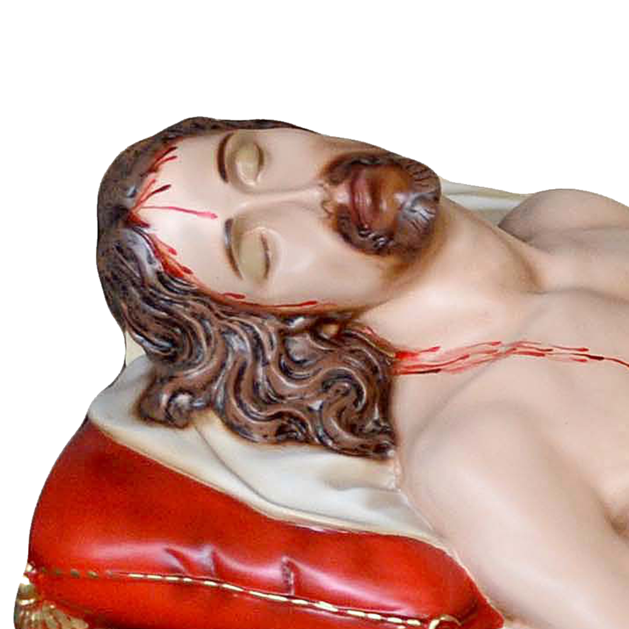 Statua Gesù Morto 150 cm 53x150 cm in Vetroresina