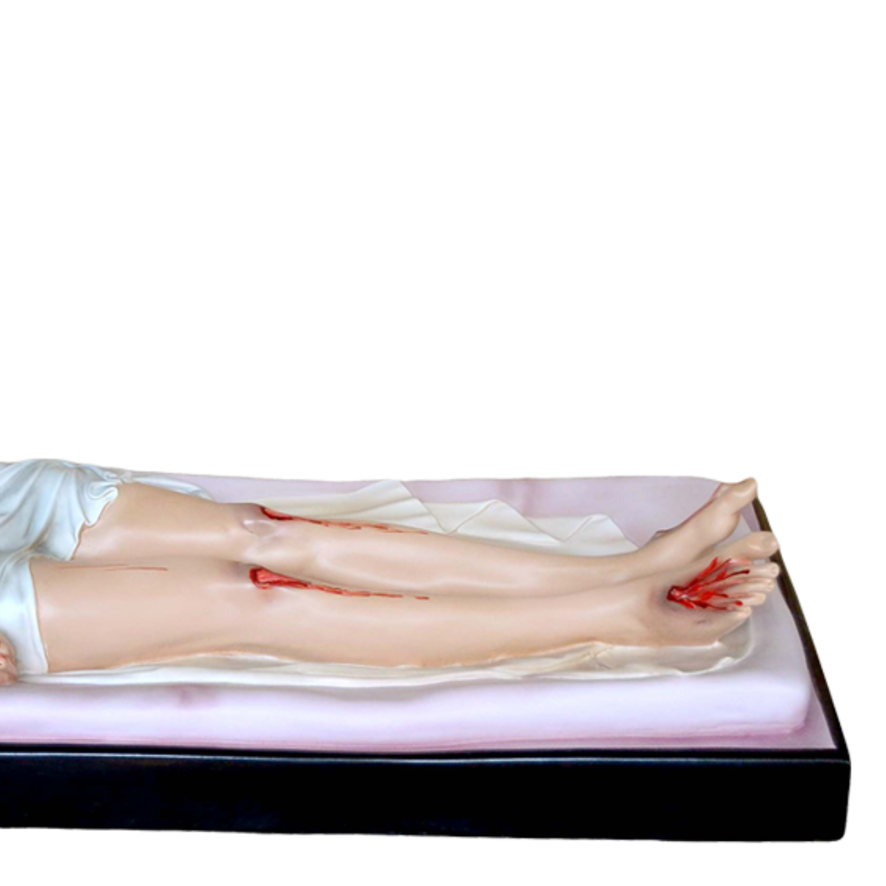 Statua Gesù Morto 150 cm 53x150 cm in Vetroresina