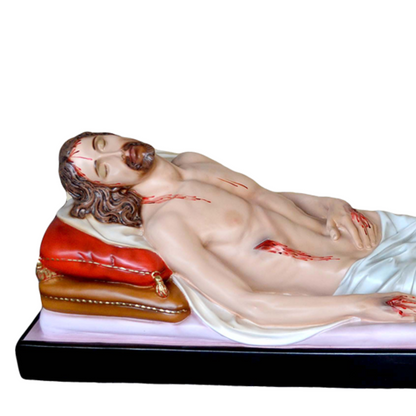 Statua Gesù Morto 150 cm 53x150 cm in Vetroresina