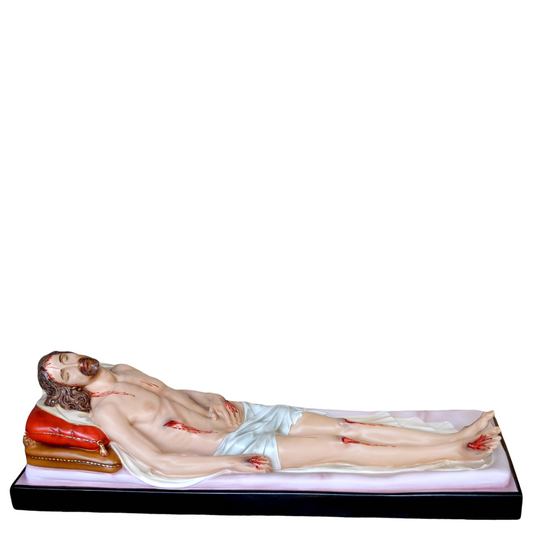 Statua Gesù Morto 150 cm 53x150 cm in Vetroresina